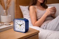 Sisica Alarm Clock - Quiet Operation, Snooze & Light