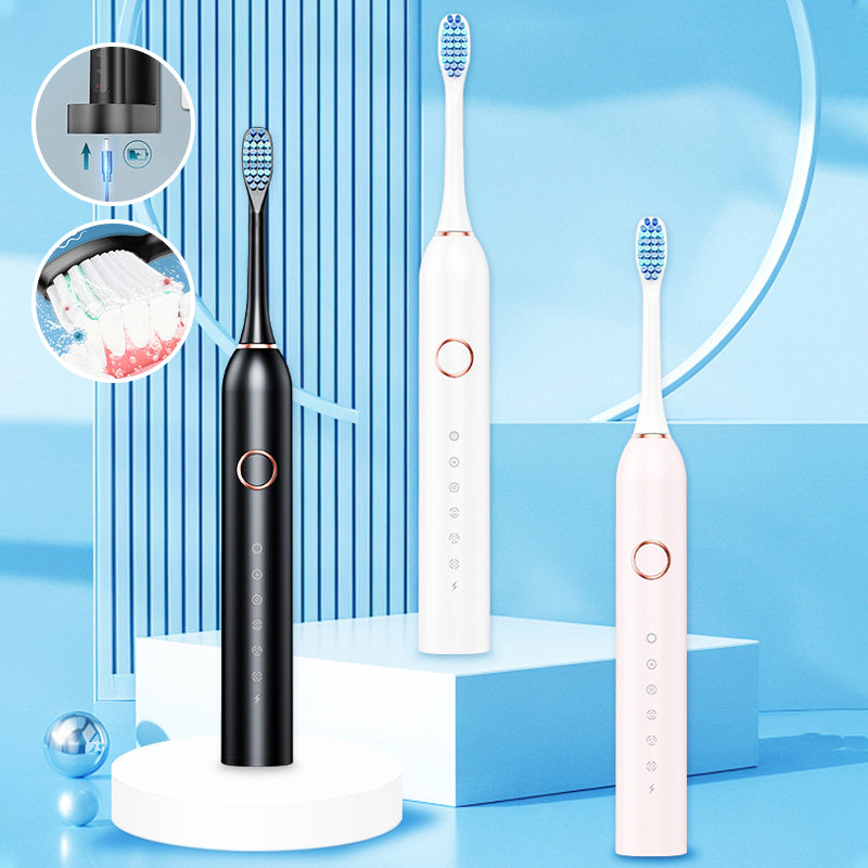 Charly | Sonic Electric Toothbrush | 6 Modes & IPX7 Waterproof | White, Black, Pink