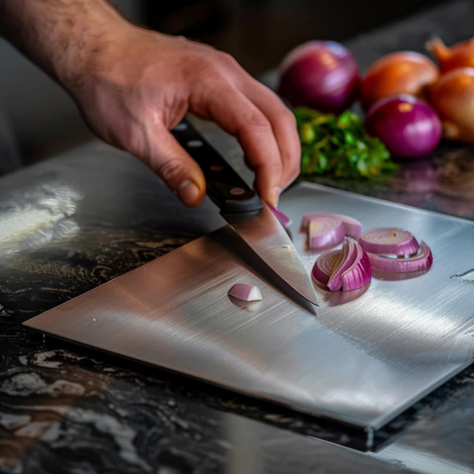 Charly | Stainless Steel Cutting Board for Professionals & Home Cooks