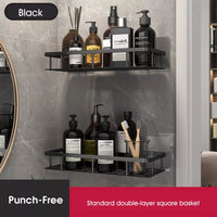 Sisica | Stylish and Practical No-Drill Shower Corner Shelf – Space-Saving Bathroom Storage Rack