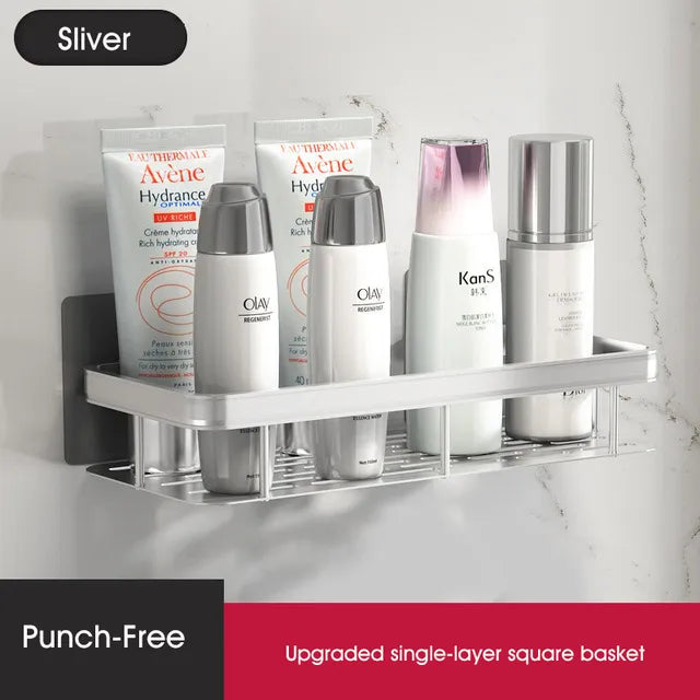 Charly | Stylish and Practical No-Drill Shower Corner Shelf – Space-Saving Bathroom Storage Rack