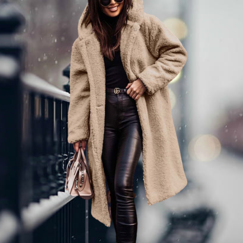Charly - The Coziest Elegance Faux Fur Hooded Jacket