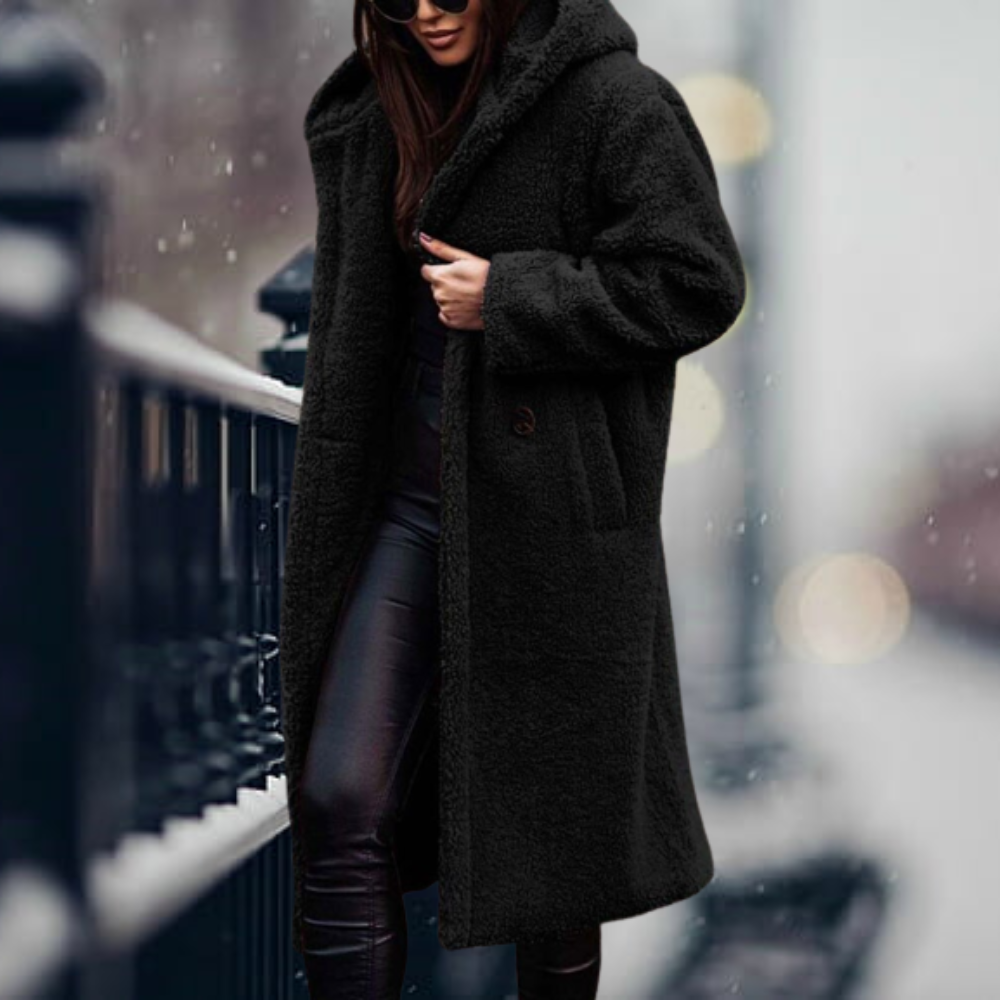 Charly - The Coziest Elegance Faux Fur Hooded Jacket