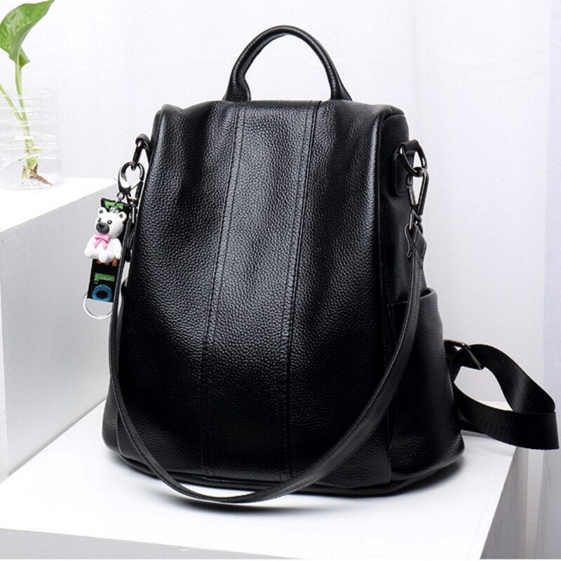 Charly | Theft-Proof Leather Backpack