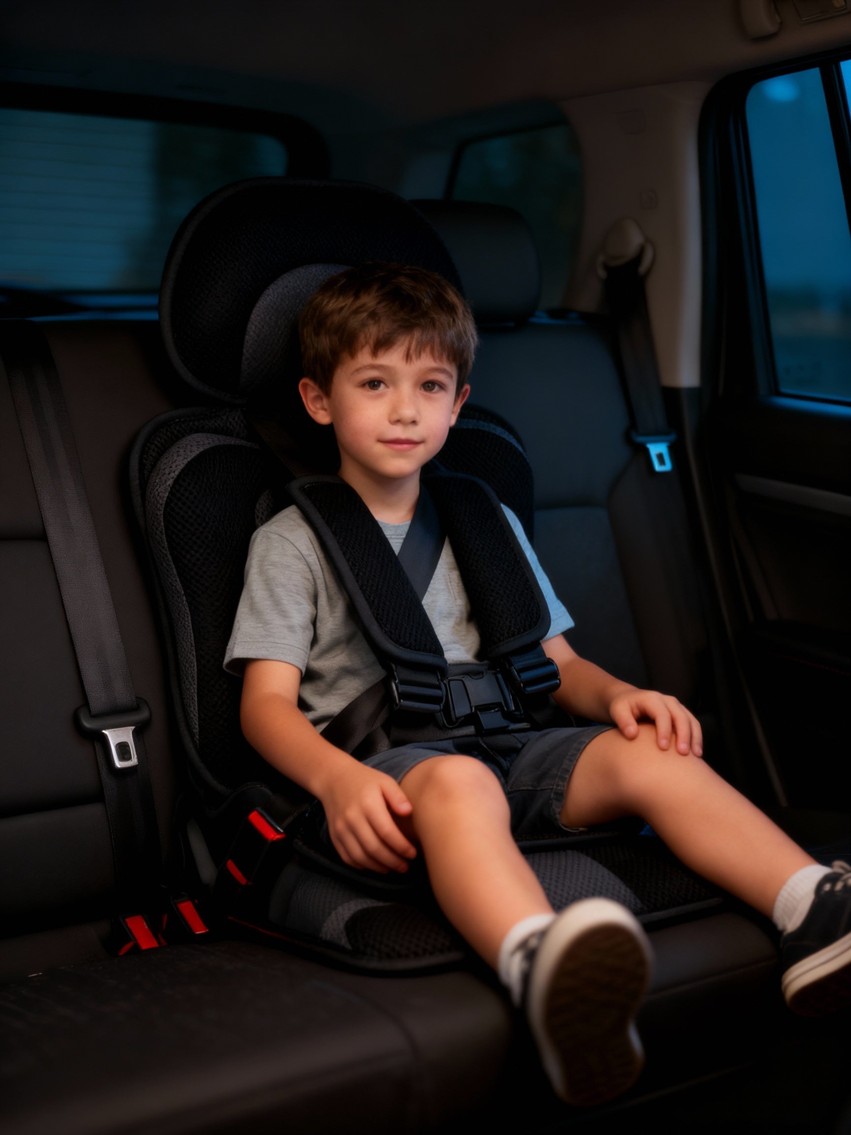 Charly | Travel Car Seat Portable Toddler Booster Safety Compact Harness Foldable