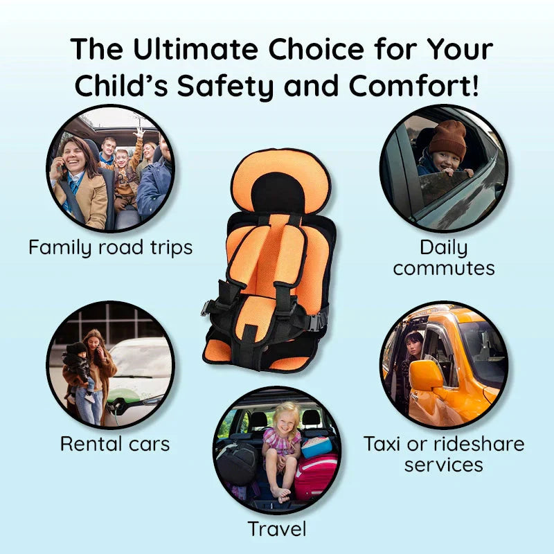 Charly | Travel Car Seat Portable Toddler Booster Safety Compact Harness Foldable