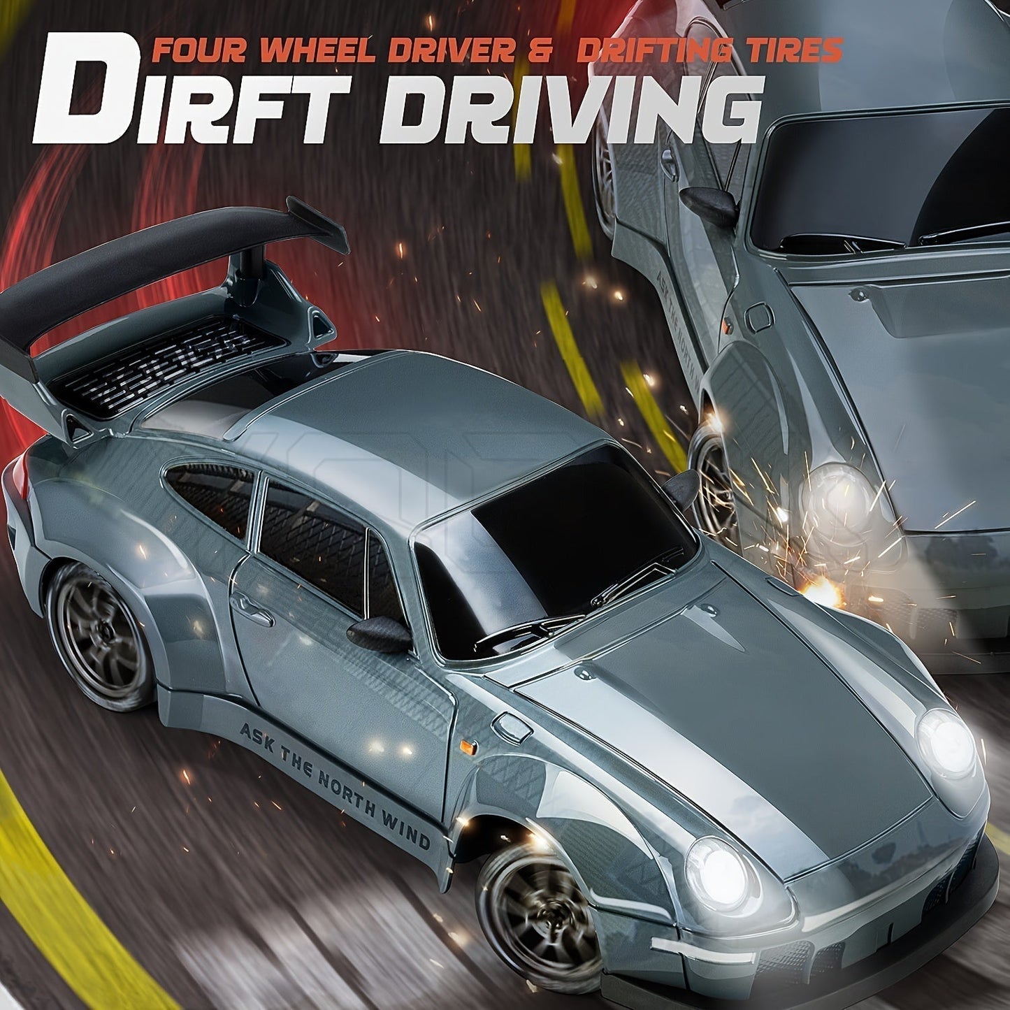 Charly | Ultimate 1:24 RC Drift Car with LED Wheels – Rechargeable 4WD Racing Toy