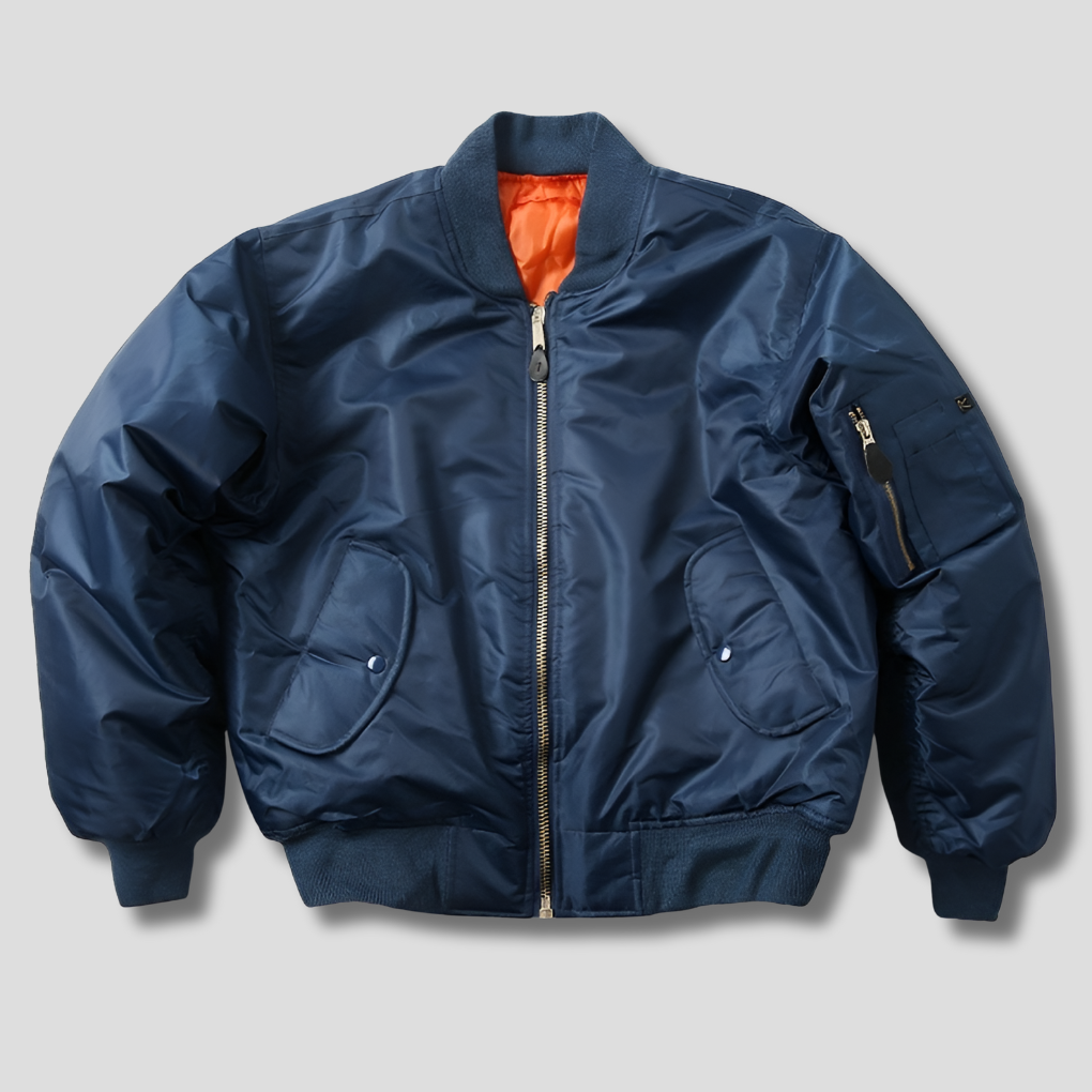 Charly | Unisex Classic Bomber Jacket with Rib-Knit Trim