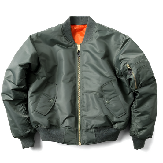 Charly | Unisex Classic Bomber Jacket with Rib-Knit Trim