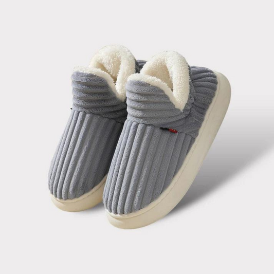 Charly | Unisex Corduroy Slippers with Sherpa Lining