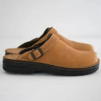 Sisica | Unisex Leather Buckle Strap Clogs