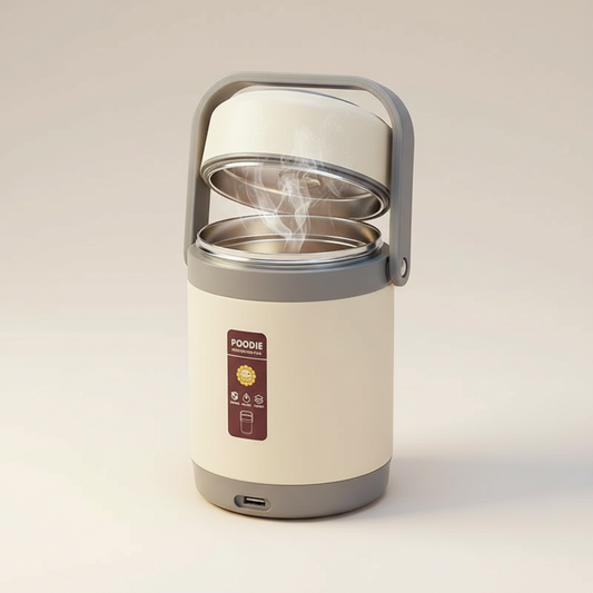 Charly | USB Heated Lunch Box | 304 Stainless Steel, Portable Food Warmer