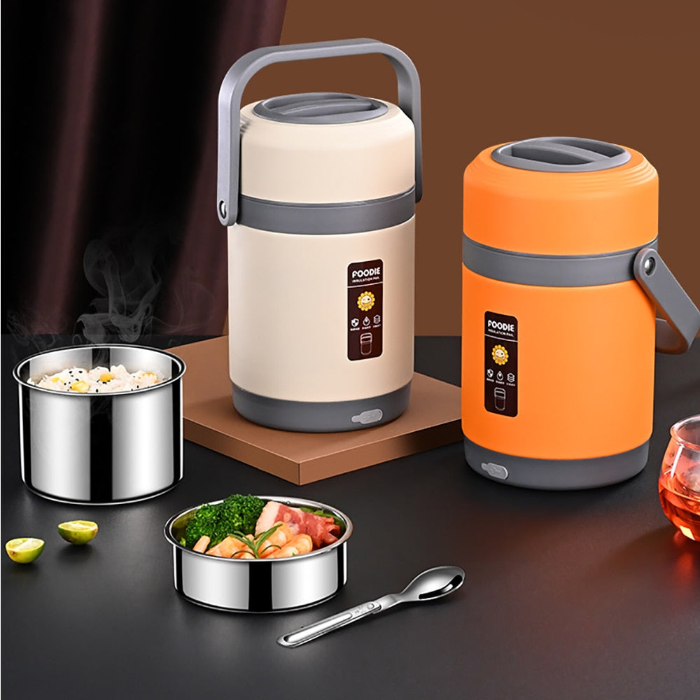 Charly | USB Heated Lunch Box | 304 Stainless Steel, Portable Food Warmer