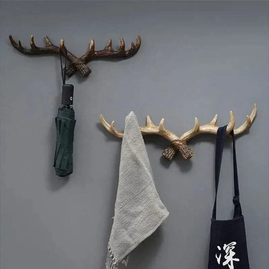 Charly | Vintage Antler Wall Hook Rustic Coat Rack