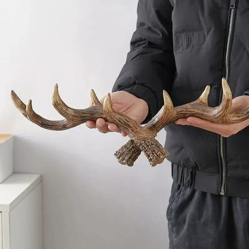 Charly | Vintage Antler Wall Hook Rustic Coat Rack