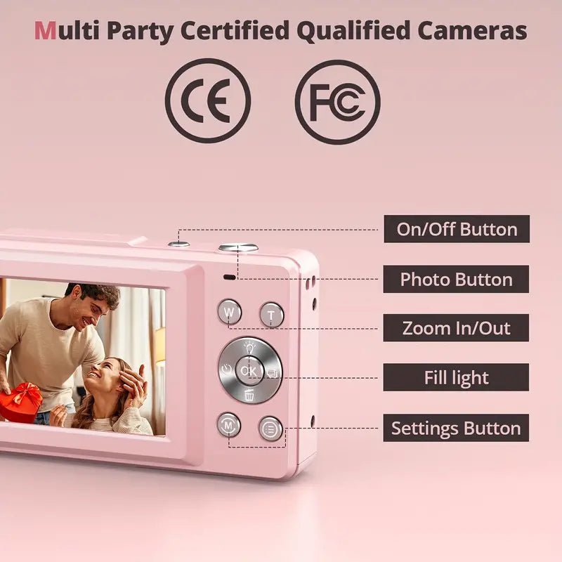 Charly | Vintage Digital Camera | 1080p Video and HD Photos | Compact Design