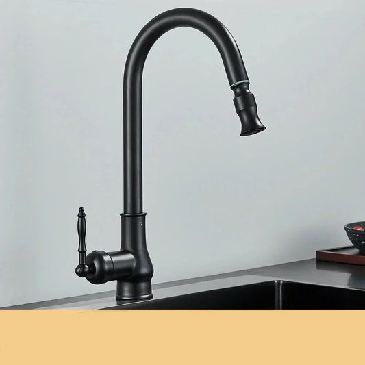 Charly | VintageTap Antique Brass Kitchen Tap – Retro Style Mixer Faucet with Swivel Spout
