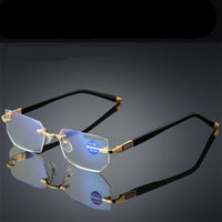 Sisica | Viselio Intelligent Reading Glasses with Progressive Lenses | Ultra-Light & Blue Light Filter | For Near & Distant Vision | Titanium Frame TR90