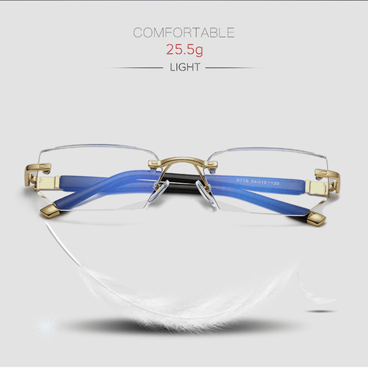 Charly | Viselio Intelligent Reading Glasses with Progressive Lenses | Ultra-Light & Blue Light Filter | For Near & Distant Vision | Titanium Frame TR90