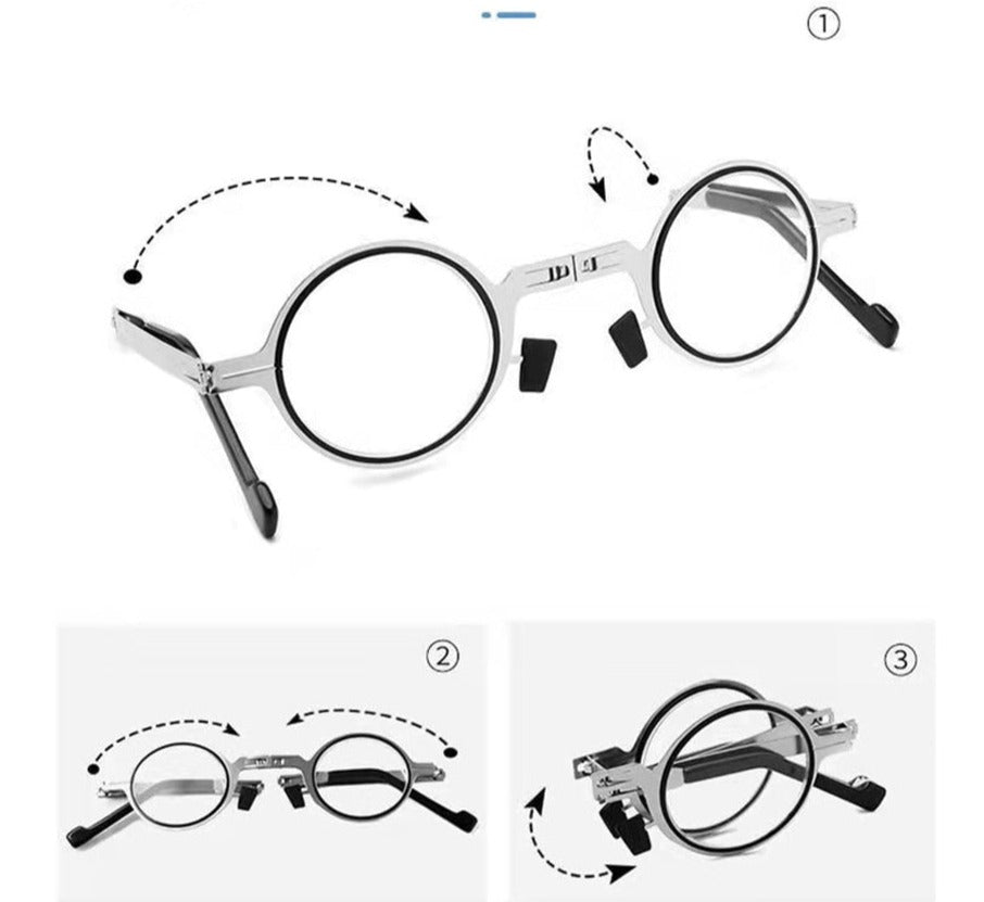 Charly | VisionFold Compact Folding Glasses – Ultra-Light, Durable Reading Glasses with Flexible Scratch-Resistant Lenses