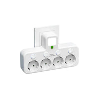 Sisica VOLTRIQ ProLine | 3–4 outlets + 2× USB & 1× Type-C | 2500 W | Surge Protection & Control Switch