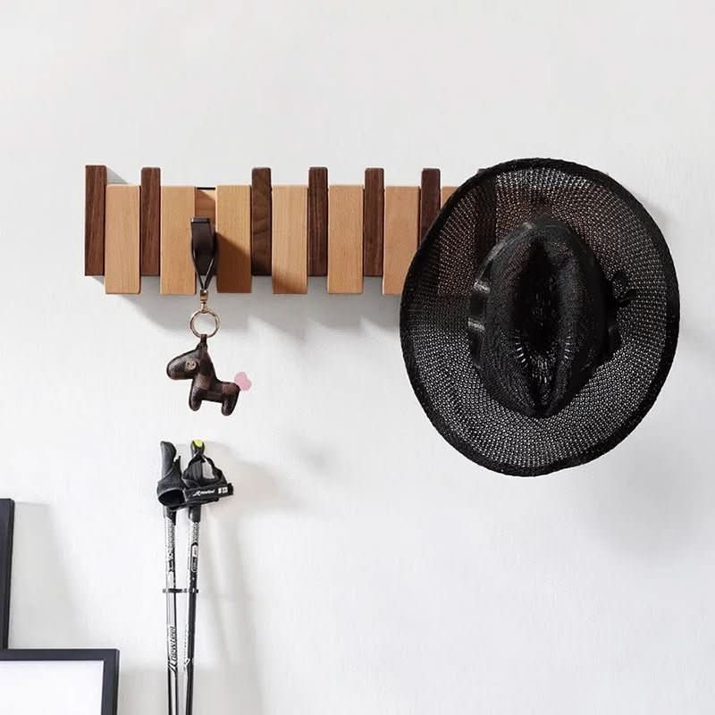 Charly | Wall Coat Rack in Piano Design | Handmade Wood | Natural