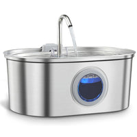 Sisica Stainless Steel Pet Water Fountain - 3.2L