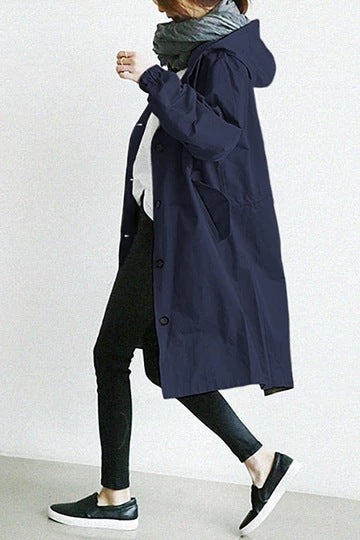 Charly | Waterproof and windproof trench coat for women with hood