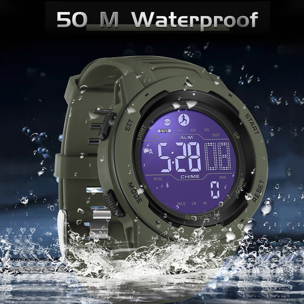 Charly | Waterproof Military Pedometer Digital Watch