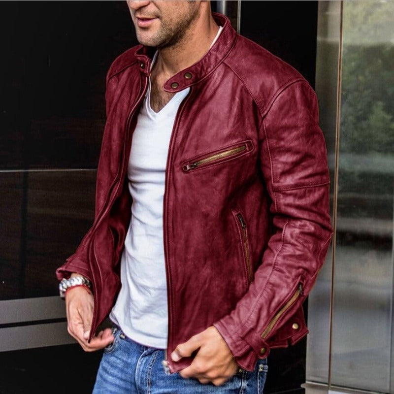 Charly - Weatherproof, Versatile Leather Jacket for Men