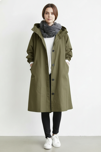 Sisica | Women's Hooded Raincoat for Fall & Winter