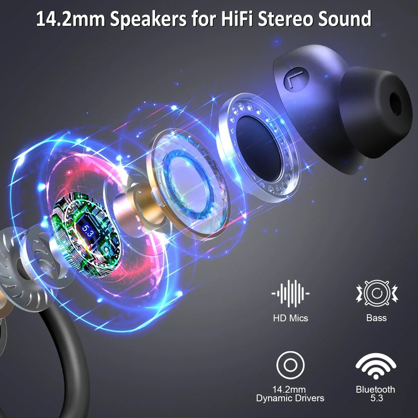 Charly | Wireless Earbuds with Long Battery Life – SecureFit – (1+1 FREE)