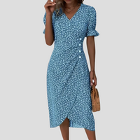 Sisica | Women's Floral Button Midi Dress
