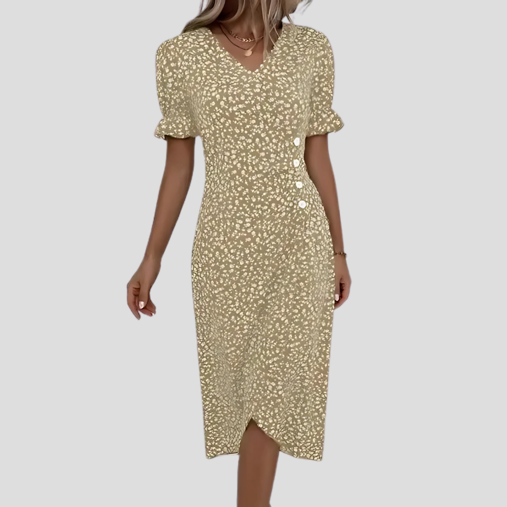Charly | Women's Button Front Floral Midi Dress