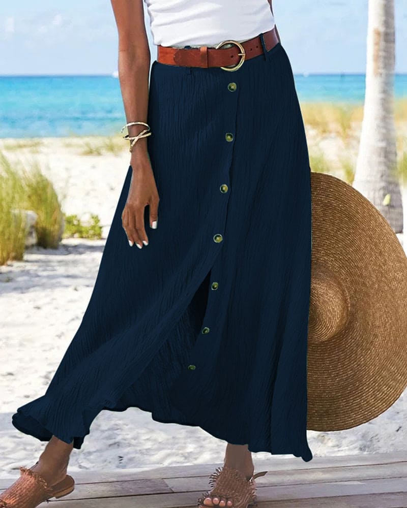 Charly | Women's Button-Front Midi Skirt