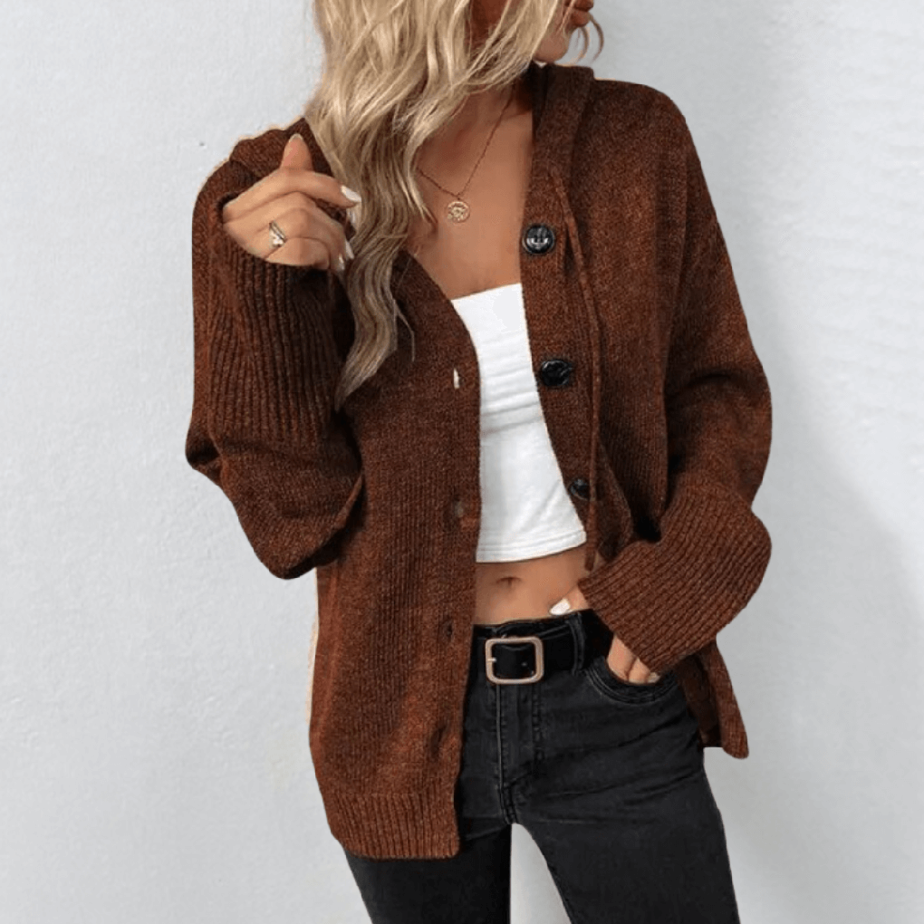 Charly | Women's Button-Up Hooded Cardigan