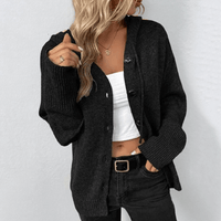 Women's Cozy Hooded Button-Up Cardigan