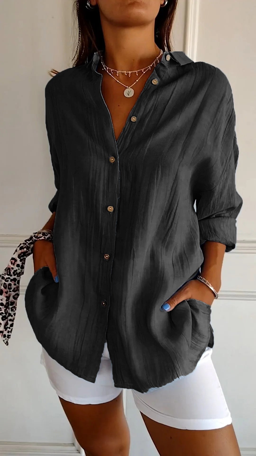 Charly | Women's Button-Up Relaxed Fit Shirt