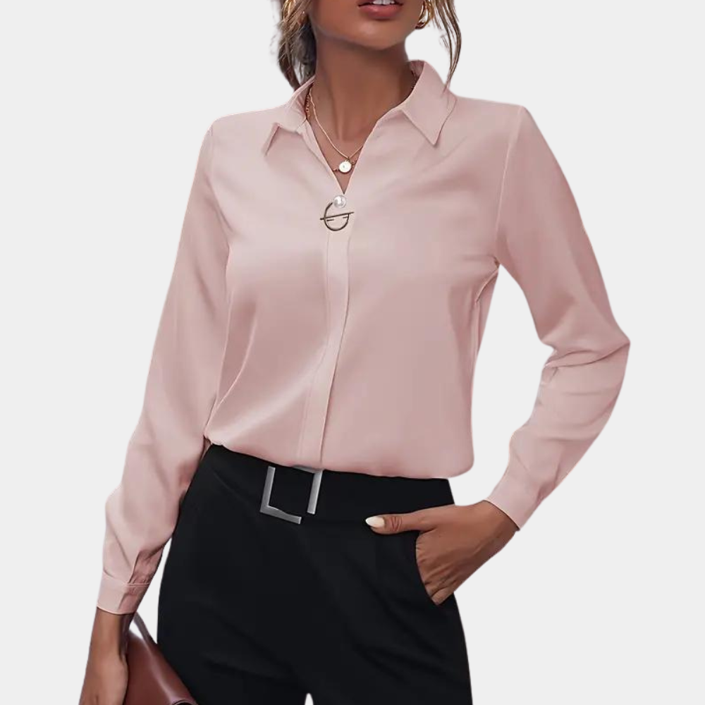 Charly | Women's Button-Up Shirt with Ring Detail