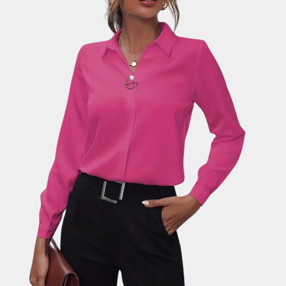 Charly | Women's Button-Up Shirt with Ring Detail