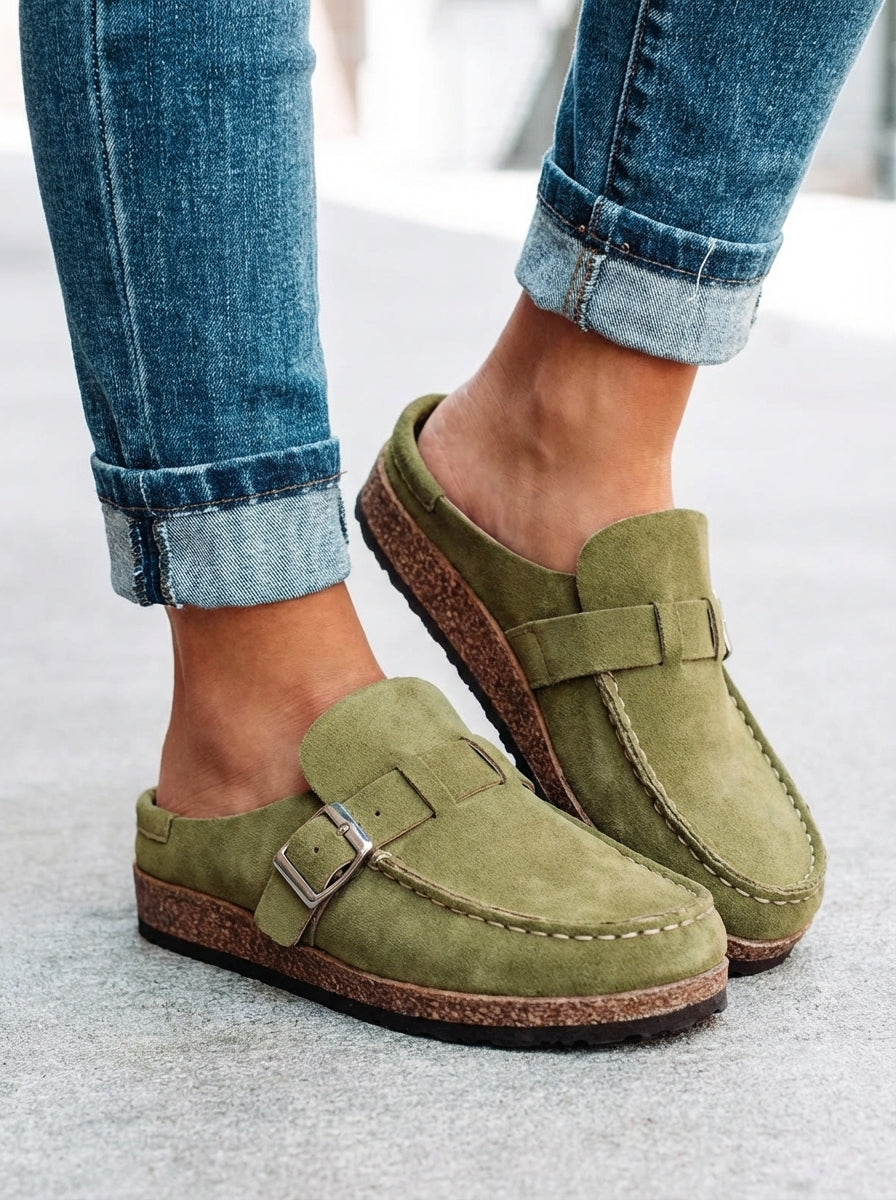 Charly | Women's Clogs with Buckle Detail