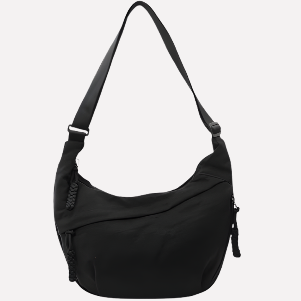 Charly | Women's Crescent Shoulder Bag with Braided Detail