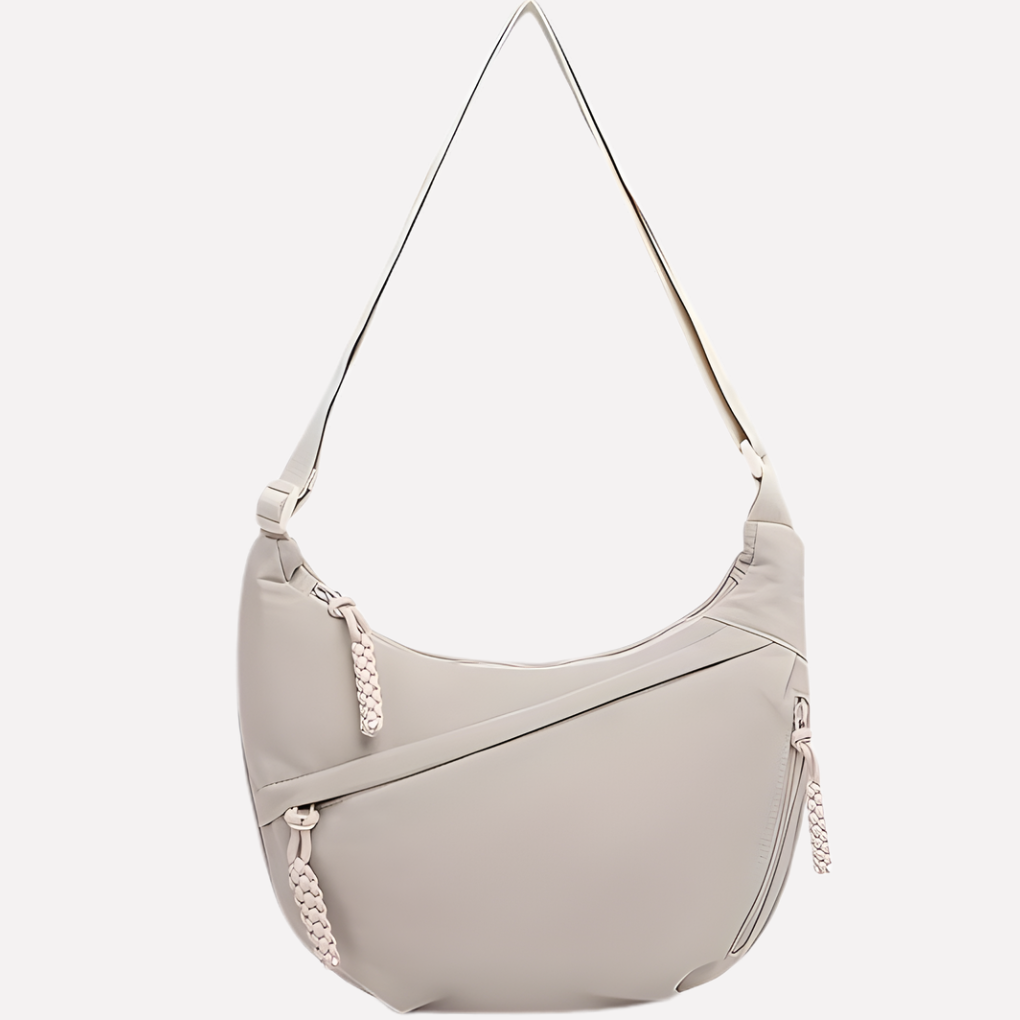 Charly | Women's Crescent Shoulder Bag with Braided Detail