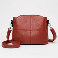 Sisica | Women's Crossbody Shoulder Bag with Stitched Panel Design
