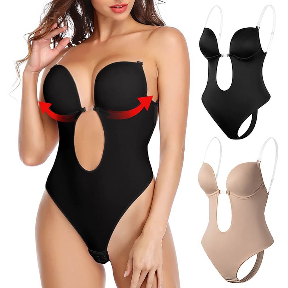 Charly | Women's Deep V Backless Bodysuit Shapewear