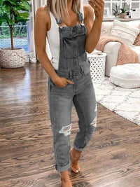 Sisica | Women's Ripped Denim Capris