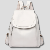 Sisica | Women's Embossed Leather Backpack with Flap Closure