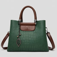 Sisica | Women's Embossed Tote Bag with Braided Handle