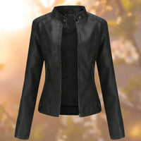 Sisica | Sleek Faux Leather Biker Jacket