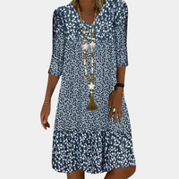 Sisica | Women's Bloom Print V-Neck Midi